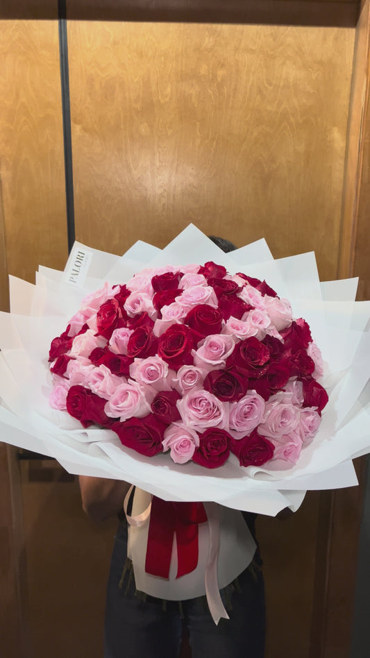 Ramo de 100 rosas mixto