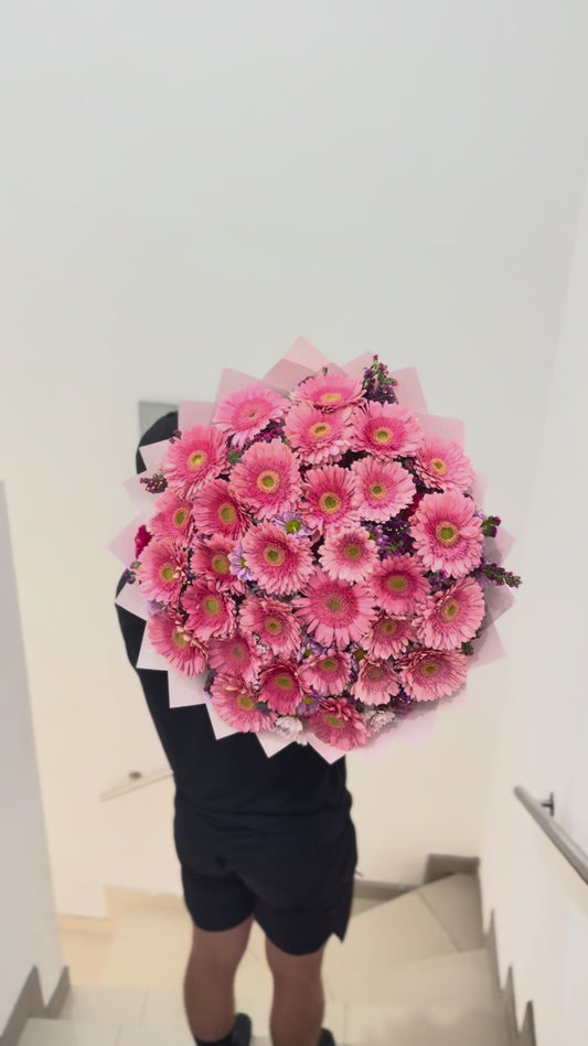 Ramo de 30 gerberas rositas