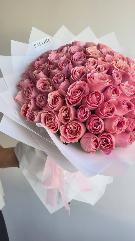 Ramo de 100 rosas rositas